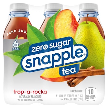 Snapple Tea, Zero Sugar, Trop-a-Rocka, 6 Pack