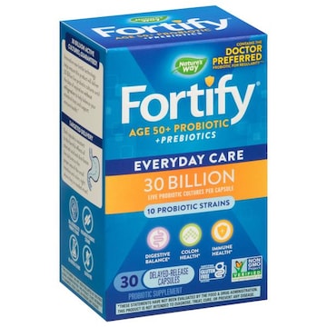 Nature's Way Fortify Probiotic + Prebiotics, Everyday Care, Age 50+, Capsules