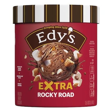 Edy's Frozen Dairy Dessert, Extra Rocky Road