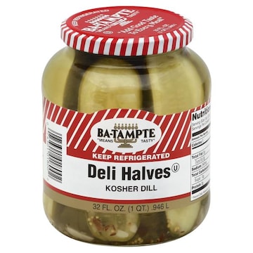 Ba-Tampte Pickles, Kosher Dill, Deli Halves