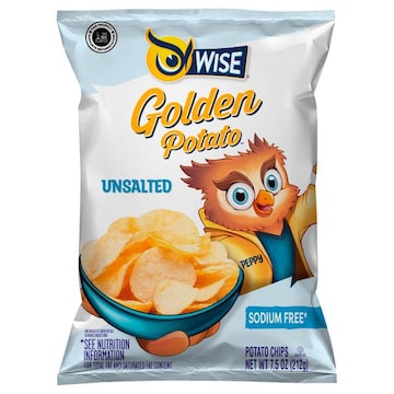 WISE Golden Potato Potato Chips, Unsalted
