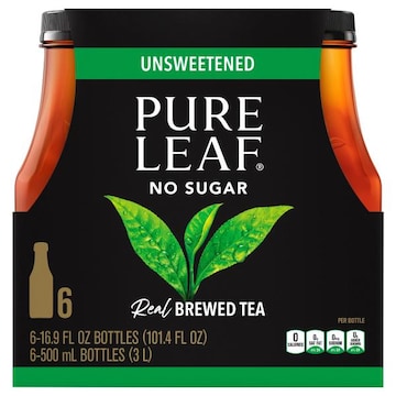 Pure Leaf Pure Leaf Real Brewed Tea Unsweetened Black Tea 16.9 Fl Oz 6 Count