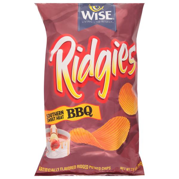 Wise Ridgies Potato Chips, Ridged, Southern Sweet Heat BBQ Publix Super Markets