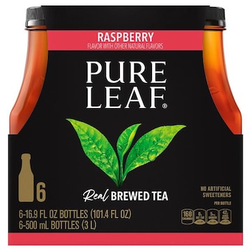 Pure Leaf Pure Leaf Real Brewed Tea Raspberry 16.9 Fl Oz 6 Count