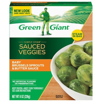 Green Giant Simply Steam Baby Brussels Sprouts & Butter Sauce, Lightly Sauced
