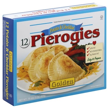 Golden Pierogies, Potato & Cheddar