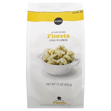 Publix Cauliflower, Florets, Steam-in-Bag
