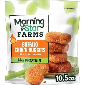 MorningStar Farms Veggitizers Plant Based Chik'n Nuggets Buffalo, Vegan Meat