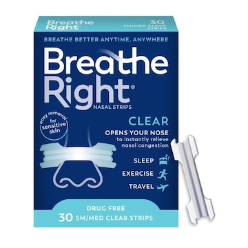 Breathe Right Nasal Strips, Original Clear, Small/ Medium