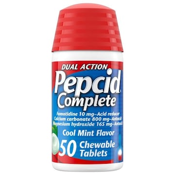 Pepcid Complete Acid Reducer + Antacid, Dual Action, Chewable Tablets, Cool Mint Flavor