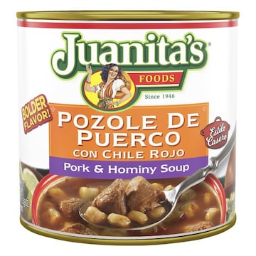 Juanita's Foods Pozole de Puerco, Con Chile Rojo