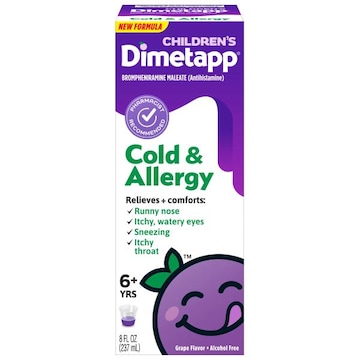Dimetapp Cold & Allergy, Grape Flavor, 6+ Yrs, Children's