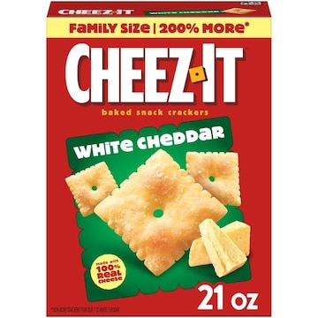 Cheez-It Cheese Crackers White Cheddar, Baked Snack Crackers