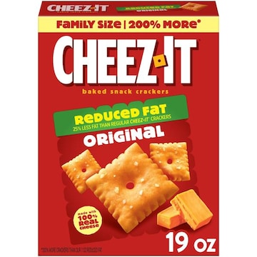 Cheez-It Cheese Crackers Reduced Fat Original, Baked Snack Crackers