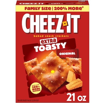 Cheez-It Cheese Crackers Extra Toasty, Baked Snack Crackers