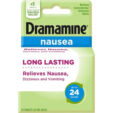 Dramamine Nausea Relief, Long Lasting Fomula