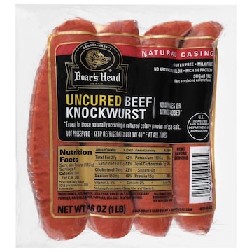 Boar's Head Uncured Beef Knockwurst