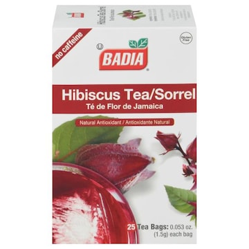 Badia Tea, Hibiscus, No Caffeine, Bags