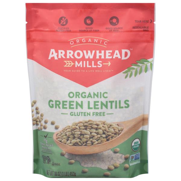 Arrowhead Mills Green Lentils, Gluten Free, Organic Publix Super Markets