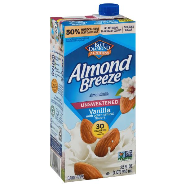 Almond Breeze Almondmilk, Vanilla, Unsweetened | Publix Super Markets