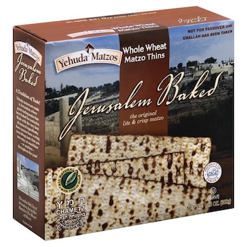 Yehuda Jerusalem Baked Matzo Thins, Whole Wheat