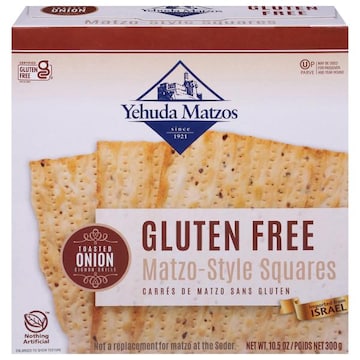 Yehuda Matzo-Style Squares, Gluten Free, Toasted Onion