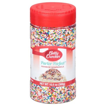 Betty Crocker Parlor Perfect Ice Cream Sprinkles, Rainbow Nonpareils