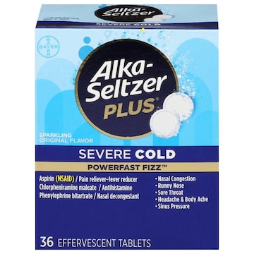Alka-Seltzer Severe Cold, Sparkling Original Flavor, Tablets
