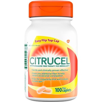 Citrucel Caplets Fiber Therapy for Occasional Constipation Relief, 100 count