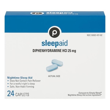 Publix Sleep Aid, Nighttime, 25 mg, Caplets