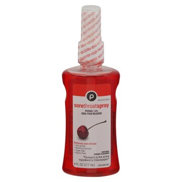 Publix Oral Pain Reliever, Sore Throat Spray, Natural Cherry Flavored