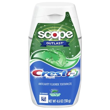 Crest Complete Plus Toothpaste, Fluoride, Anticavity, Scope Outlast, Minty Fresh Liquid Gel
