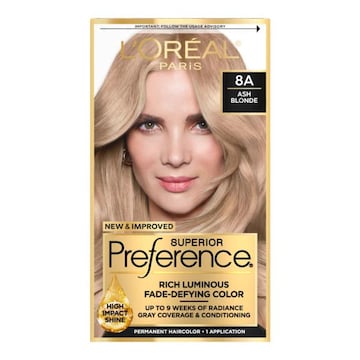 L'Oreal Paris Superior Preference Luminous Fade-Defying Permanent Hair Color 8A Ash Blonde