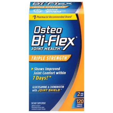 Osteo Bi-Flex Glucosamine & Chondroitin, Triple Strength, Joint Shield, 2 Per Day, Coated Tablets