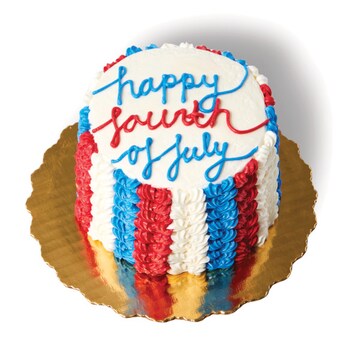 Mini Patriotic Ribbon Vanilla Buttercream Cake