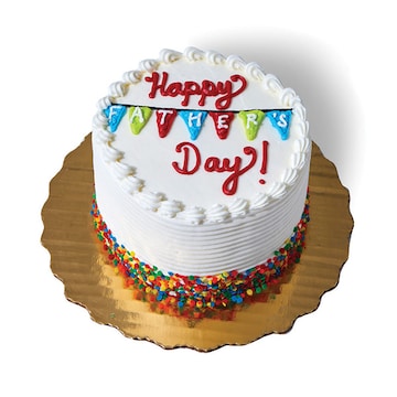 Mini Father's Day Banner Vanilla Buttercream Cake