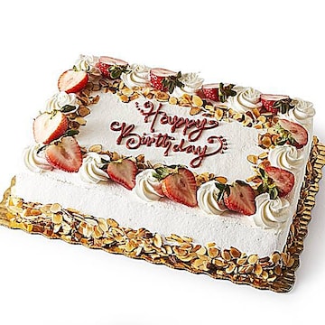 1/4 Sheet Vanilla Almond Cream Cake