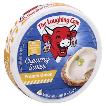 The Laughing Cow Spreadable Cheese Wedges, Creamy Swiss, French Onion