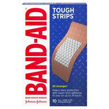 Band-Aid Tough Strips Adhesive Bandages, All One Size