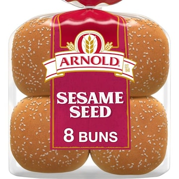 Arnold Sesame Seed White Buns, 8 count, 16 oz