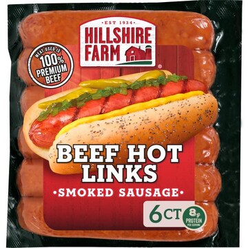 Hillshire Farm Hillshire Farm Hot Beef Smoked Sausage Links, 6 Count