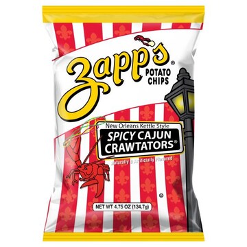 Zapp's Potato Chips, New Orleans Kettle Style, Spicy Cajun Crawtators