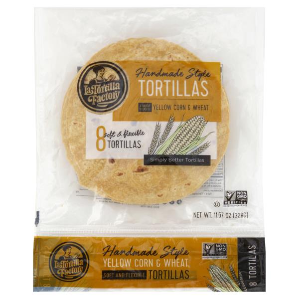 La Tortilla Factory Tortillas, Yellow Corn & Wheat, Handmade Style Publix Super Markets