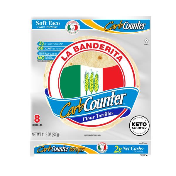 La Banderita Carb Counter Soft Taco Flour Tortillas, Keto