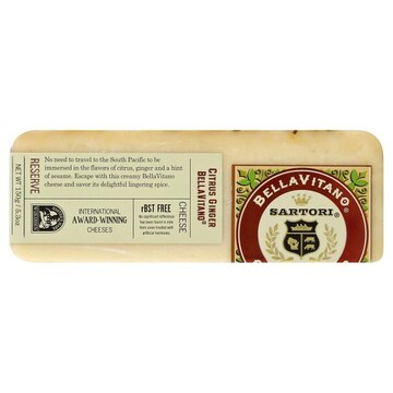Sartori Reserve Cheese, Citrus Ginger BellaVitano