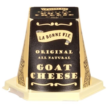 La Bonne Vie La Bonne Vie Goat Cheese Pyramid is crafted in France. Unlike so many goat cheese logs that are crumbly and sour, with a sharp, acidic bite La Bonne V