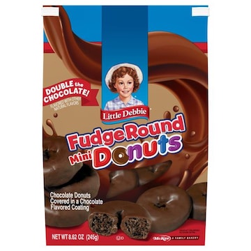 Little Debbie Chocolate Fudge Round Mini Donuts