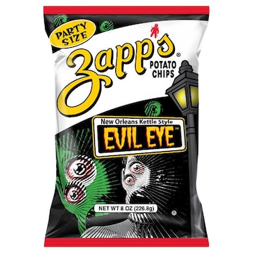 Zapp's Potato Chips, New Orealns Kettle Style, Evil Eye, Party Size