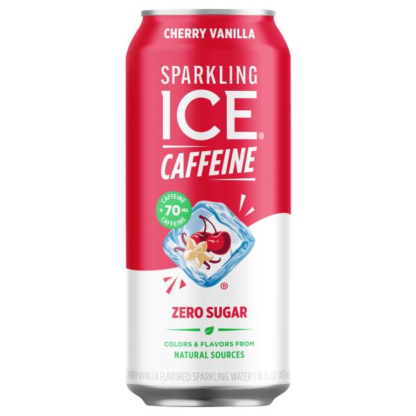 Sparkling Ice +Caffeine Sparkling Water, Zero Sugar, Cherry