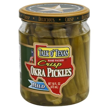 Talk O Texas Okra Pickles, Crisp, Mild